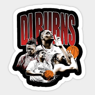 dj burns vintage bootleg design Sticker